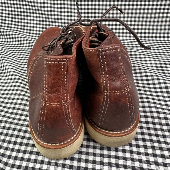 Red Wing Shoes 3141 Work Chukka Men's Chukka Brown Leather White Sole Size 10.5 - Picture 4 of 6